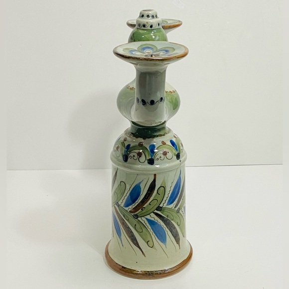 Vtg Ken Edwards El Palomar Mexican Pottery Folk Art Woman Double Candelabra 14” - Picture 4 of 13